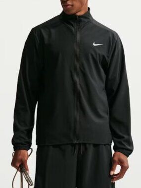 Nike Dri-FIT Versatile Fitness Jacket Sz (2XL) Black FB7499-010 P24 Lightweight